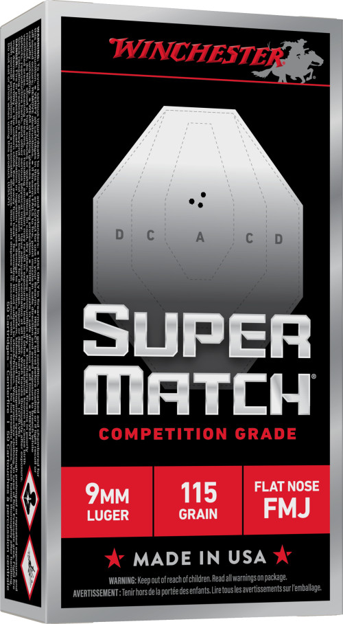 WIN SUPER MATCH 9MM 115GR FN 50/500