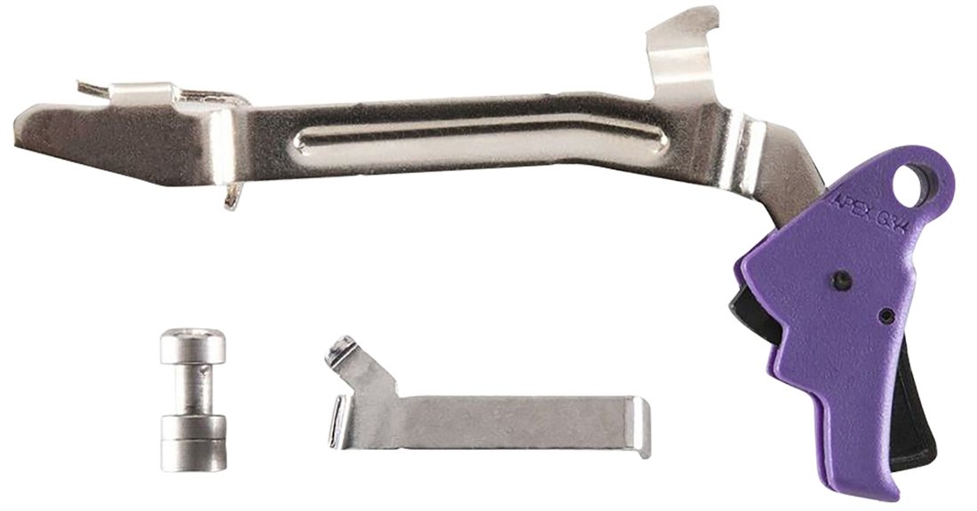 Apex Tactical 102P165 Action Enhancement  Slim Purple Drop-In Compatible w/Glock Gen3-4 17/19/22-27/31/32/33/34/35