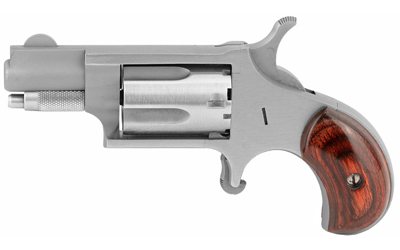 NAA 22LR Mini Revolver .22 LR 5rd Stainless Wood