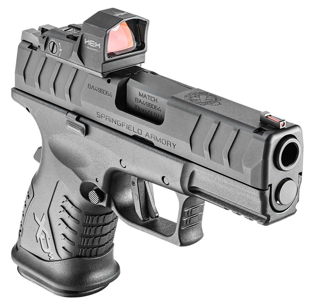 Springfield XDM Elite 3.8 Compact OSP 10mm Pistol with HEX Dragonfly Red Dot